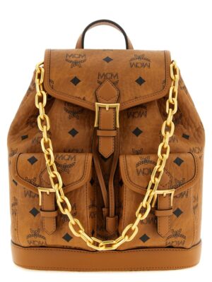 MCM Brown Polyethylene Backpack