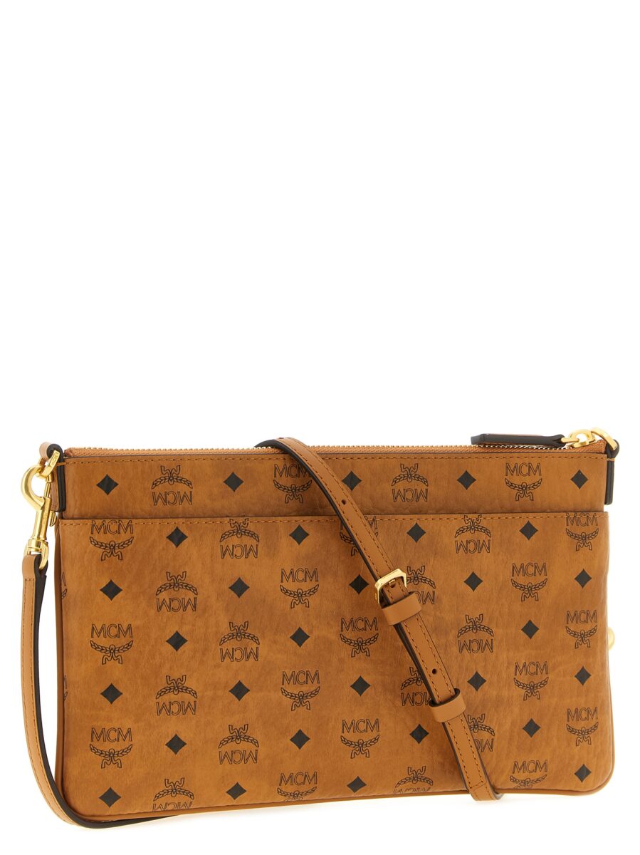 MCM Brown Polyethylene Clutch Bag - Image 2
