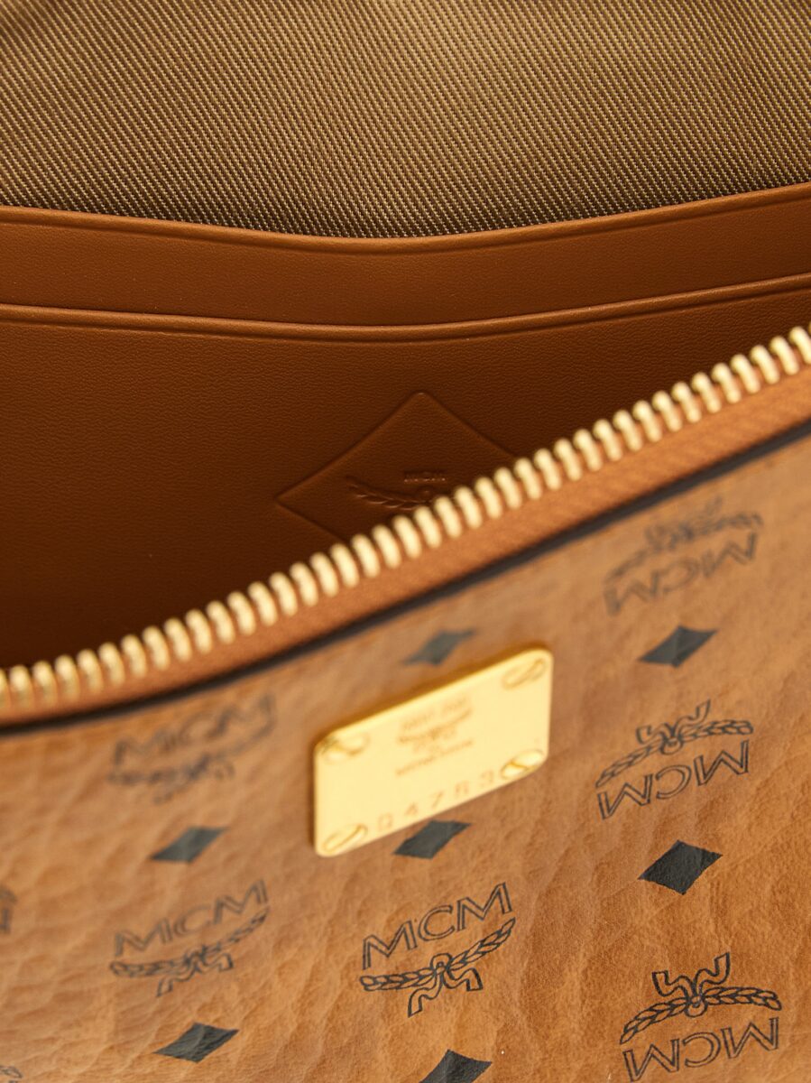 MCM Brown Polyethylene Clutch Bag - Image 4