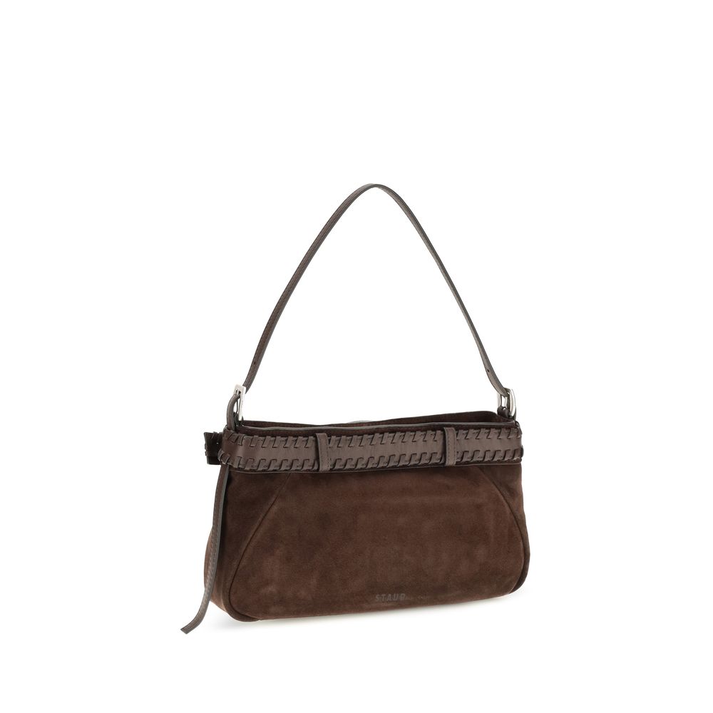Staud Brown Lamb Ovis Aries Shoulder Bag - Image 3