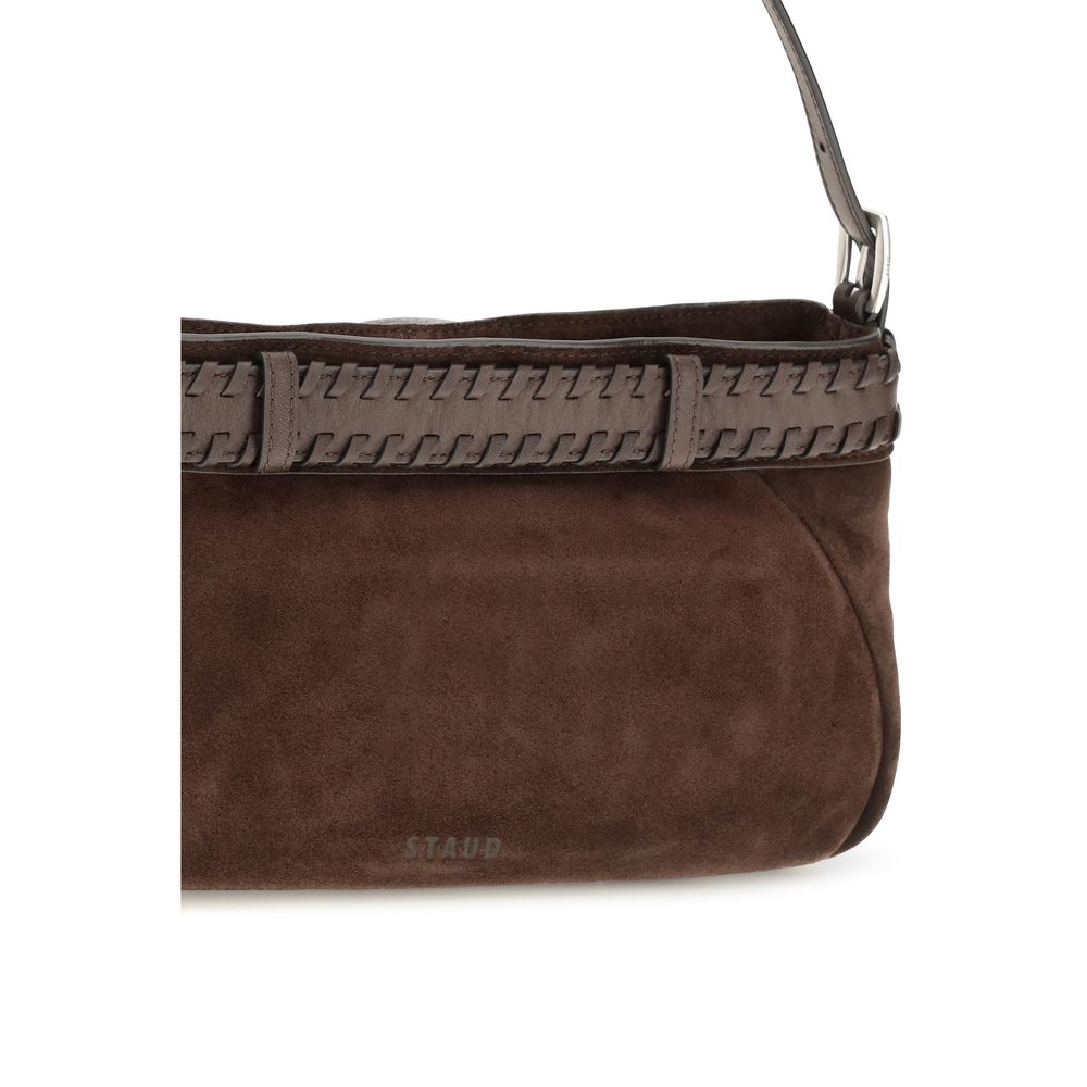 Staud Brown Lamb Ovis Aries Shoulder Bag - Image 4