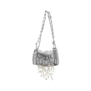 Rabanne Silver Stainless Steel Shoulder Bag