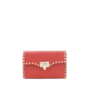 Valentino Garavani Red Calf Leather Bos Taurus Shoulder Bag