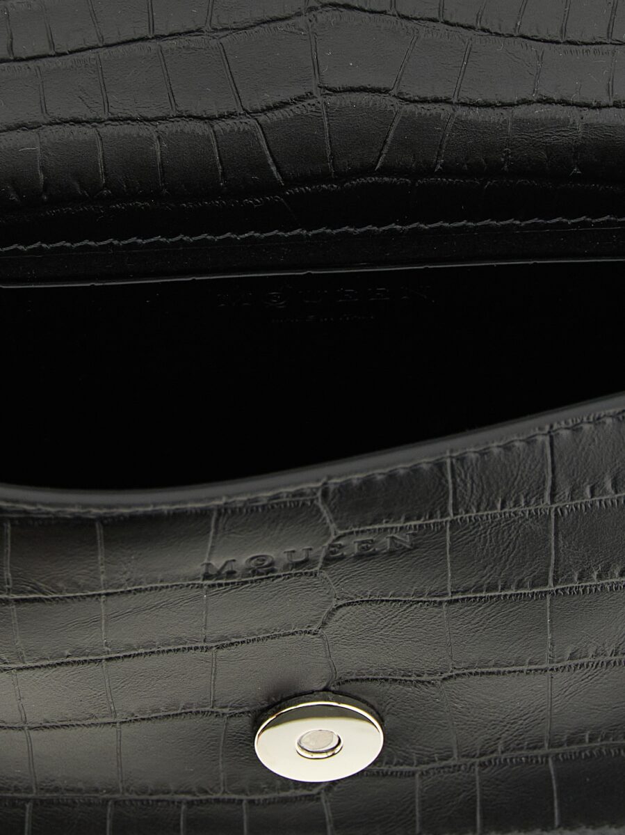Alexander McQueen Black Calfskin Shoulder Bag - Image 4