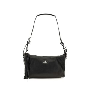 Vivienne Westwood Black Lambskin Shoulder Bag