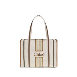 Chloé Beige Cotton Shoulder Bag