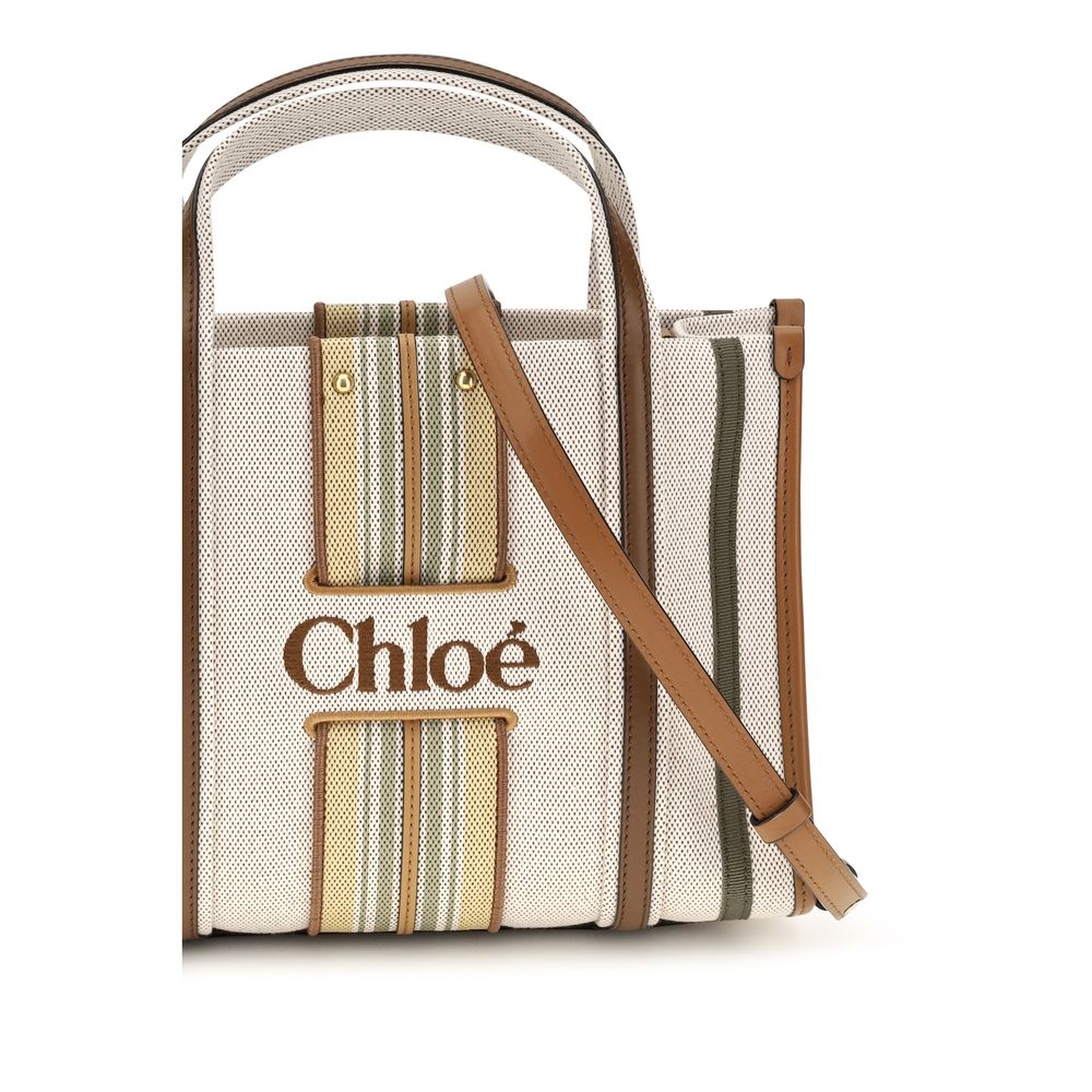 Chloé Beige Cotton Shoulder Bag - Image 4