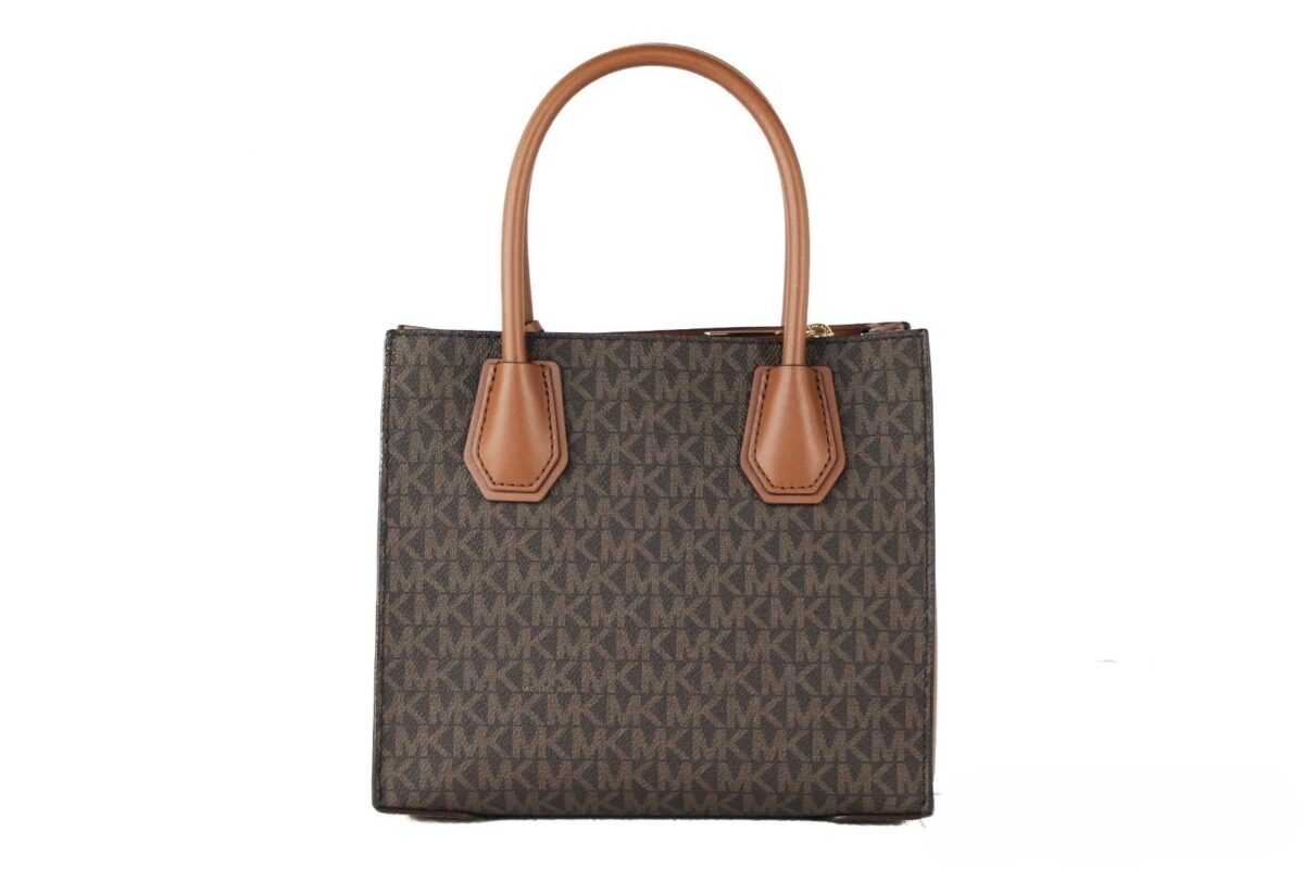 Michael Kors MICHAEL KORS Mercer 35S1GM9M2B Medium Logo And Leather Accordion Crossbody Bag In Brown - Image 2