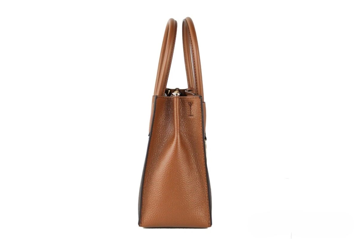 Michael Kors MICHAEL KORS Mercer 35S1GM9M2B Medium Logo And Leather Accordion Crossbody Bag In Brown - Image 3