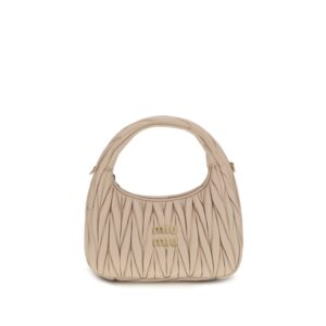Miu Miu Beige Calf Leather Bos Taurus Handbag