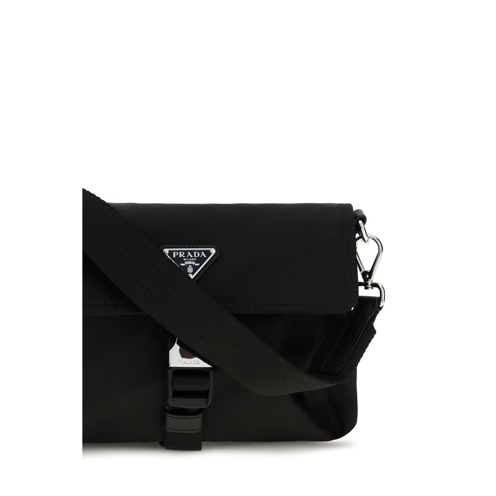 Prada Black Recycled Polyamide Shoulder Bag - Image 4