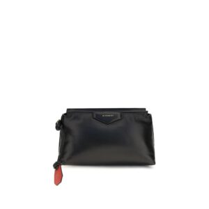 Givenchy Black Lamb Ovis Aries Clutch Bag