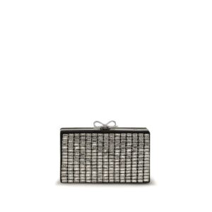 Self-Portrait Silver Glass Clutch Bag