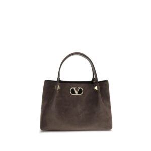 Valentino Garavani Brown Calf Leather Bos Taurus Handbag