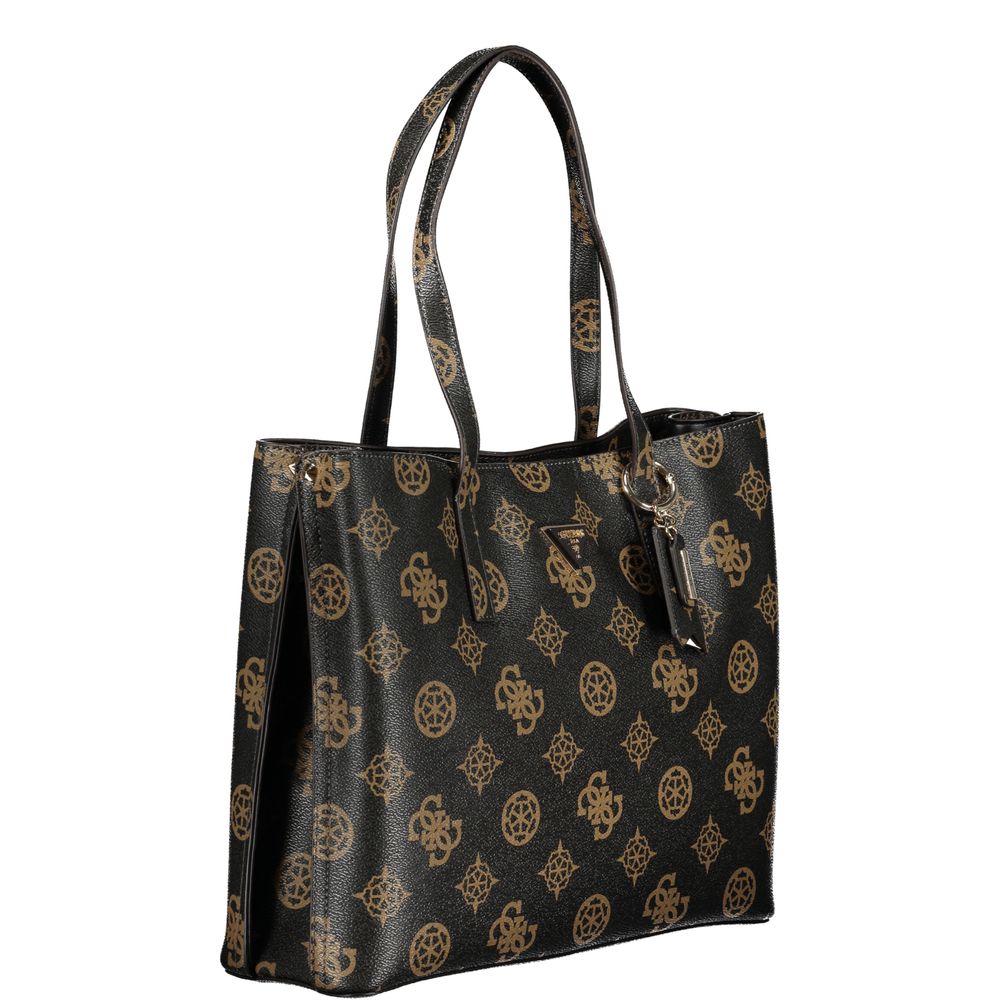 Guess Jeans Brown Polyurethane Women's Bag with Dual Handles and Spacious Compartments - Image 3