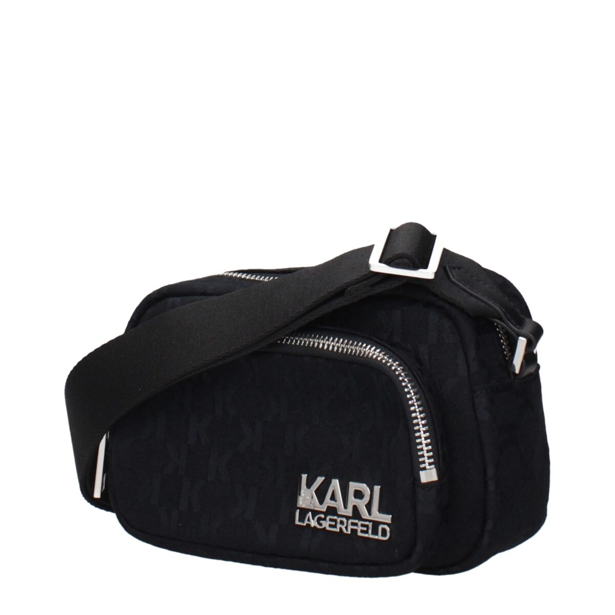Karl Lagerfeld Black Fabric Crossbody Bag - Image 2