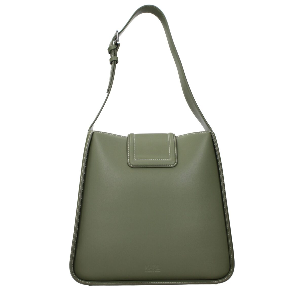 Karl Lagerfeld Green Leather Shoulder Bag - Image 3