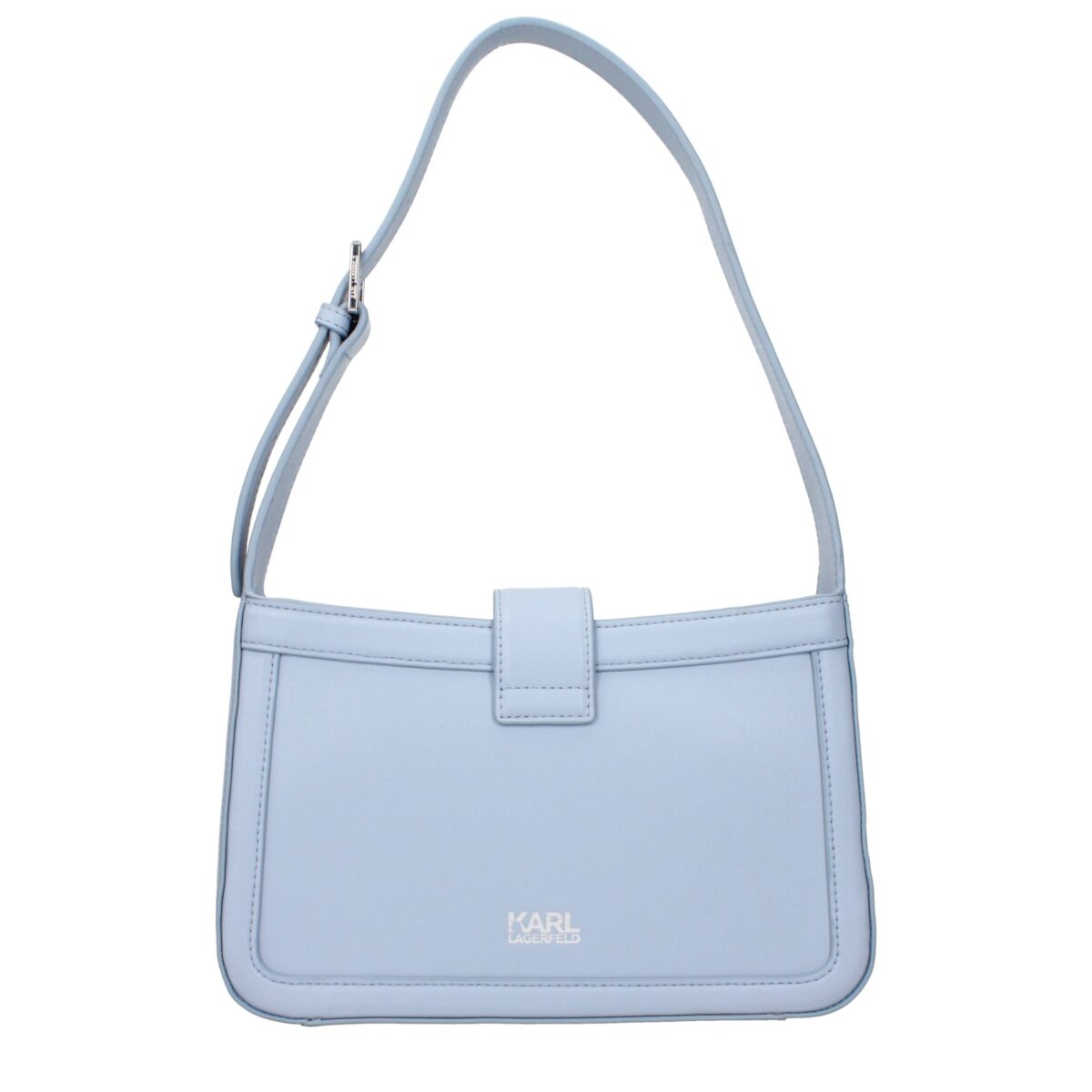 Karl Lagerfeld Light Blue Leather Shoulder Bag - Image 3