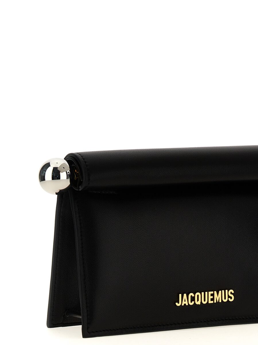Jacquemus Black Lamb Leather Clutch Bag - Image 3