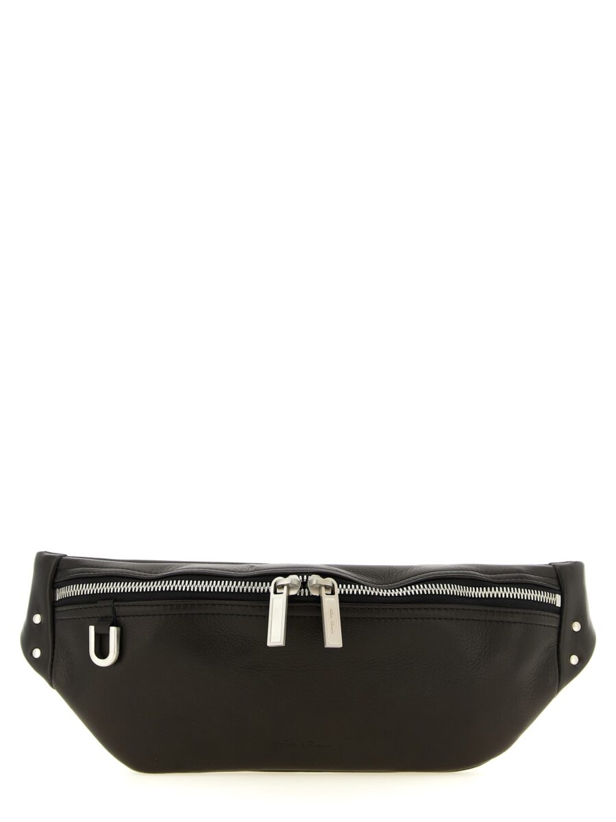 Rick Owens Black Calfskin Crossbody Bag