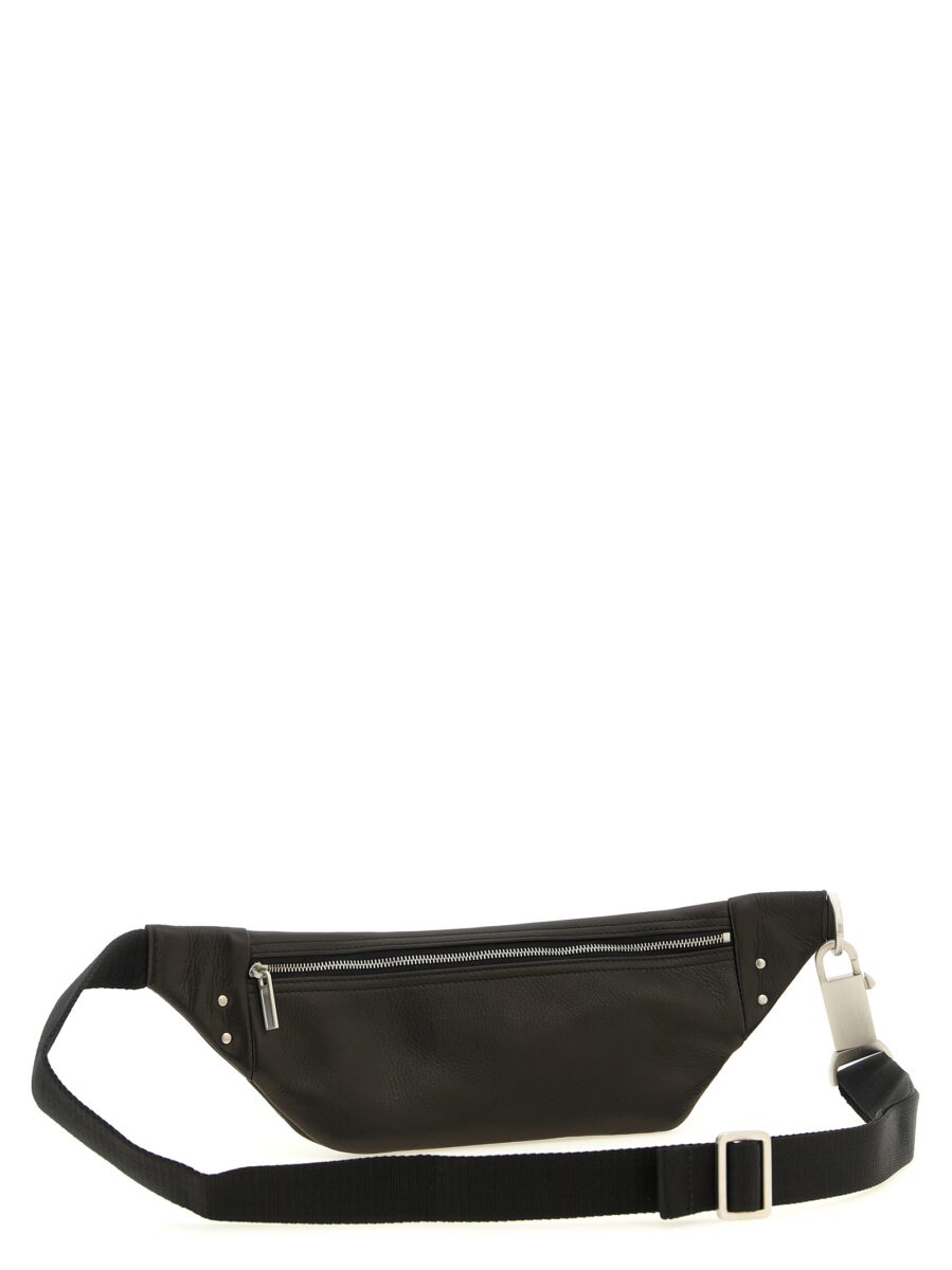 Rick Owens Black Calfskin Crossbody Bag - Image 2