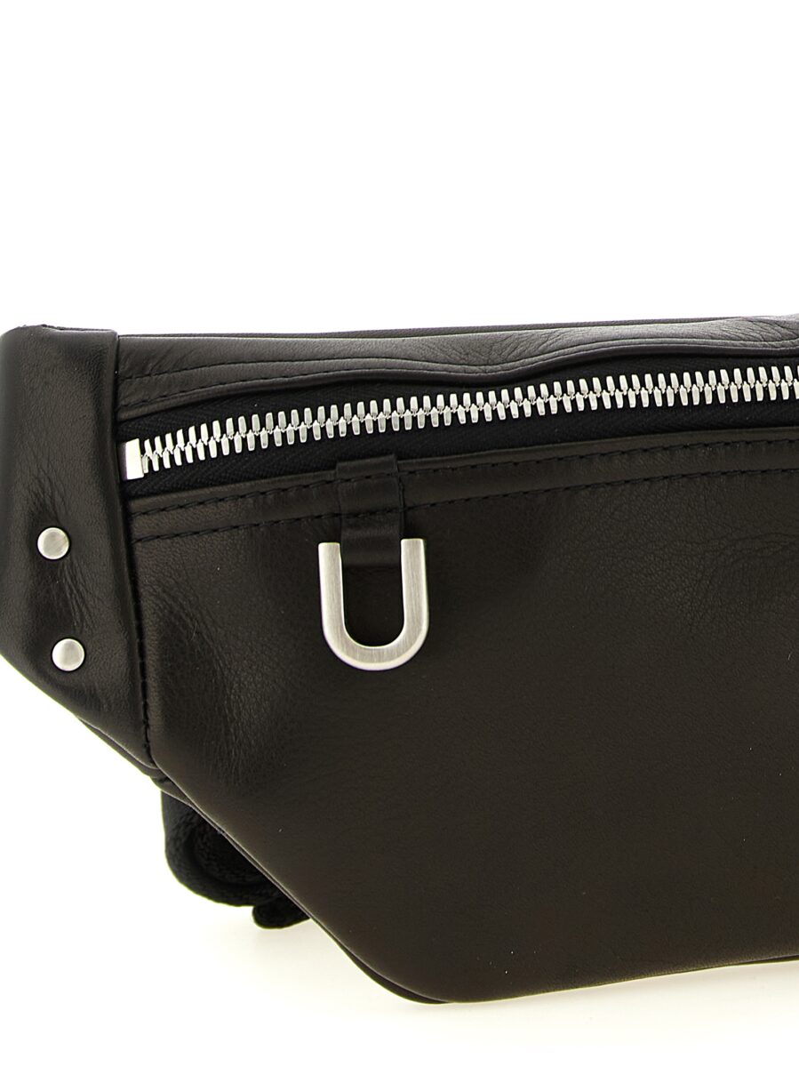 Rick Owens Black Calfskin Crossbody Bag - Image 3