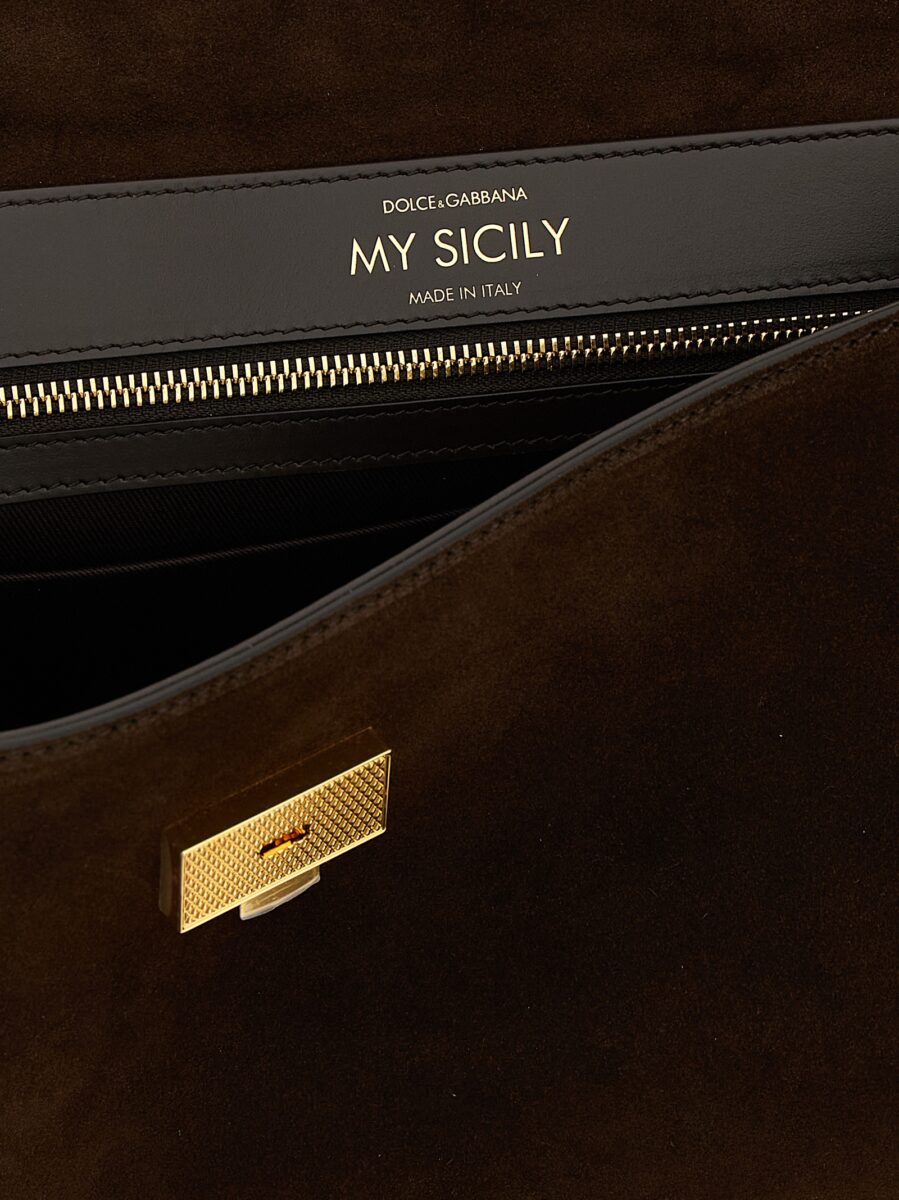 Dolce & Gabbana Brown Calfskin Handbag - Image 4
