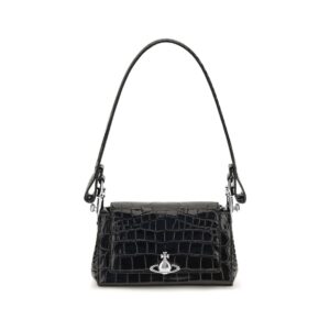 Vivienne Westwood Black Calf Leather Bos Taurus Handbag