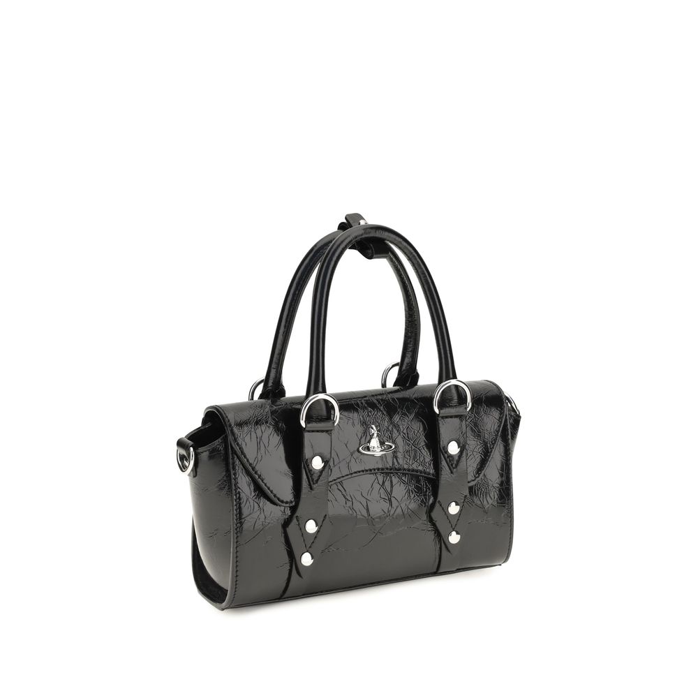 Vivienne Westwood Black Calf Leather Bos Taurus Shoulder Bag - Image 2