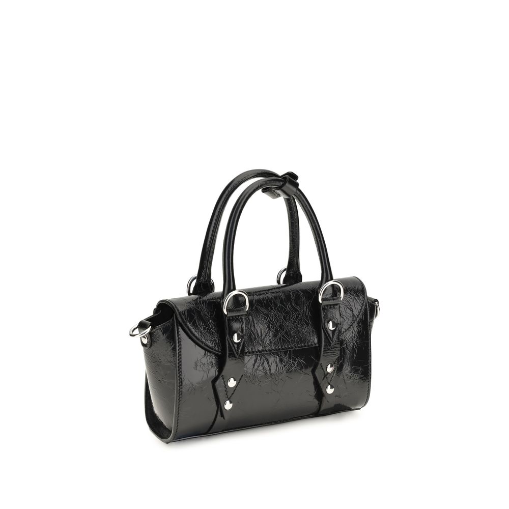 Vivienne Westwood Black Calf Leather Bos Taurus Shoulder Bag - Image 3