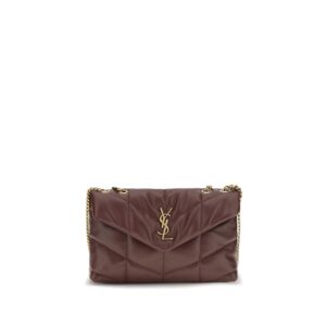Saint Laurent Bordeaux Lamb Ovis Aries Shoulder Bag