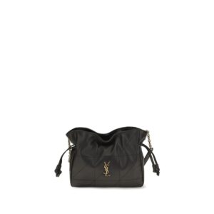 Saint Laurent Black Lamb Ovis Aries Clutch Bag