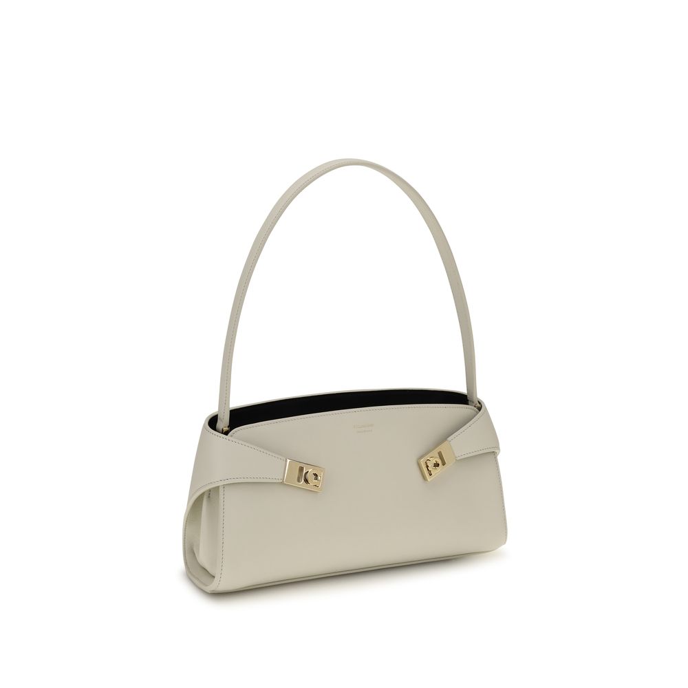 Ferragamo Beige Calf Leather Bos Taurus Shoulder Bag - Image 2