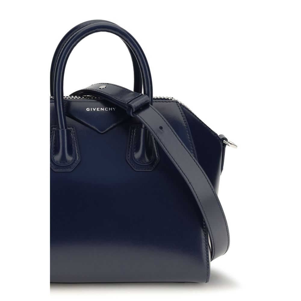 Givenchy Blue Calf Leather Bos Taurus Handbag - Image 4