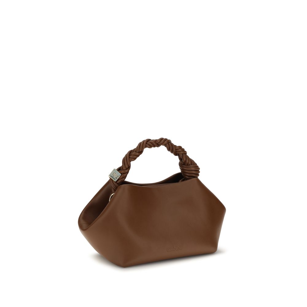 Ganni Brown Recycled Leather Shoulder Bag - Image 3