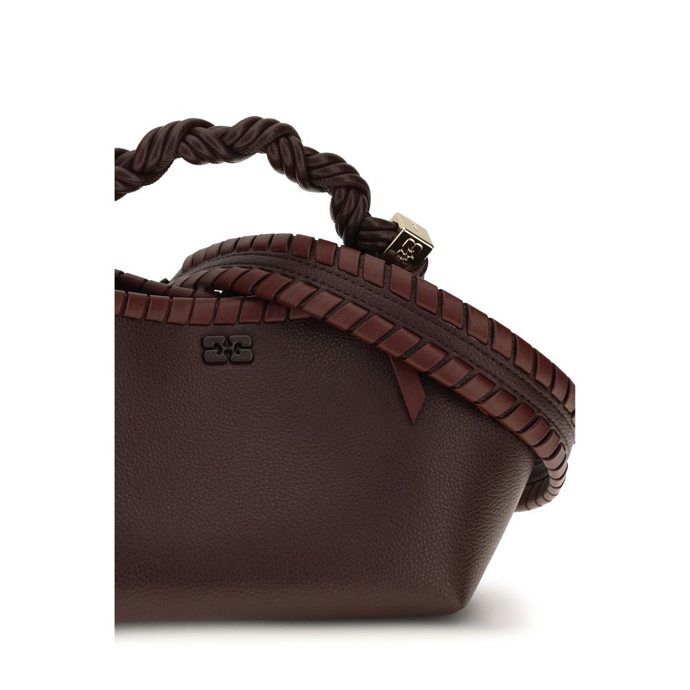 Ganni Brown Recycled Leather Shoulder Bag - Image 4