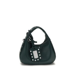 Ganni Bicolor Recycled Leather Shoulder Bag