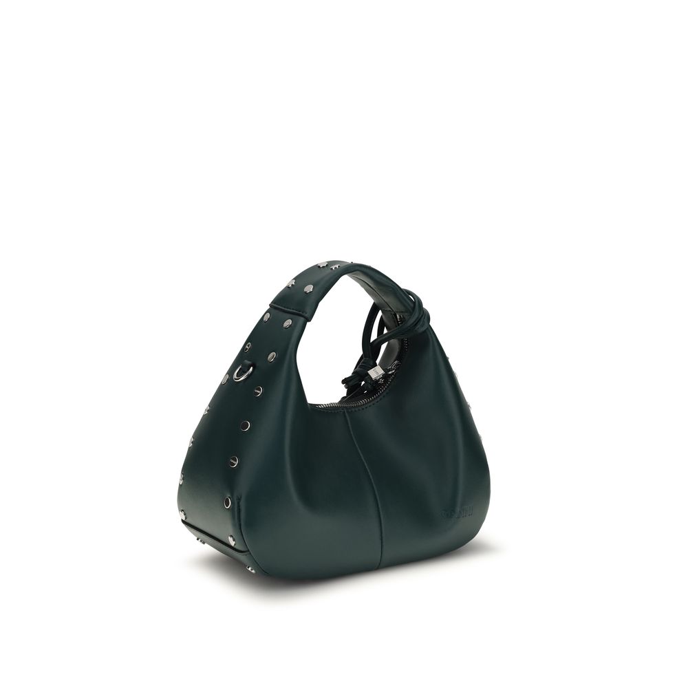 Ganni Bicolor Recycled Leather Shoulder Bag - Image 3