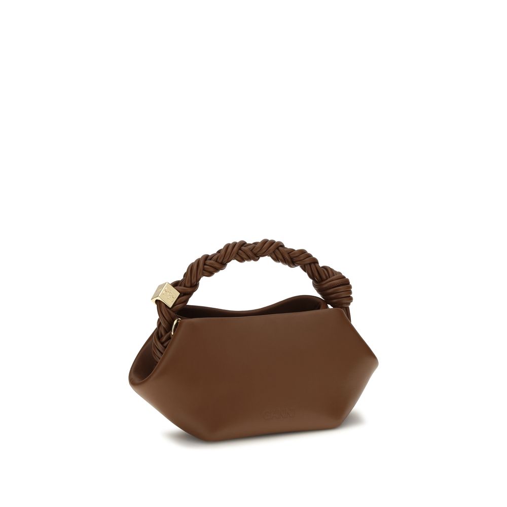 Ganni Brown Recycled Leather Shoulder Bag - Image 3