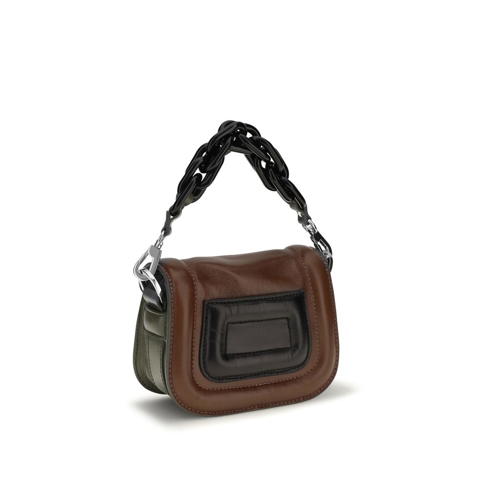 Pierre Hardy Brown Calf Leather Bos Taurus Handbag - Image 3