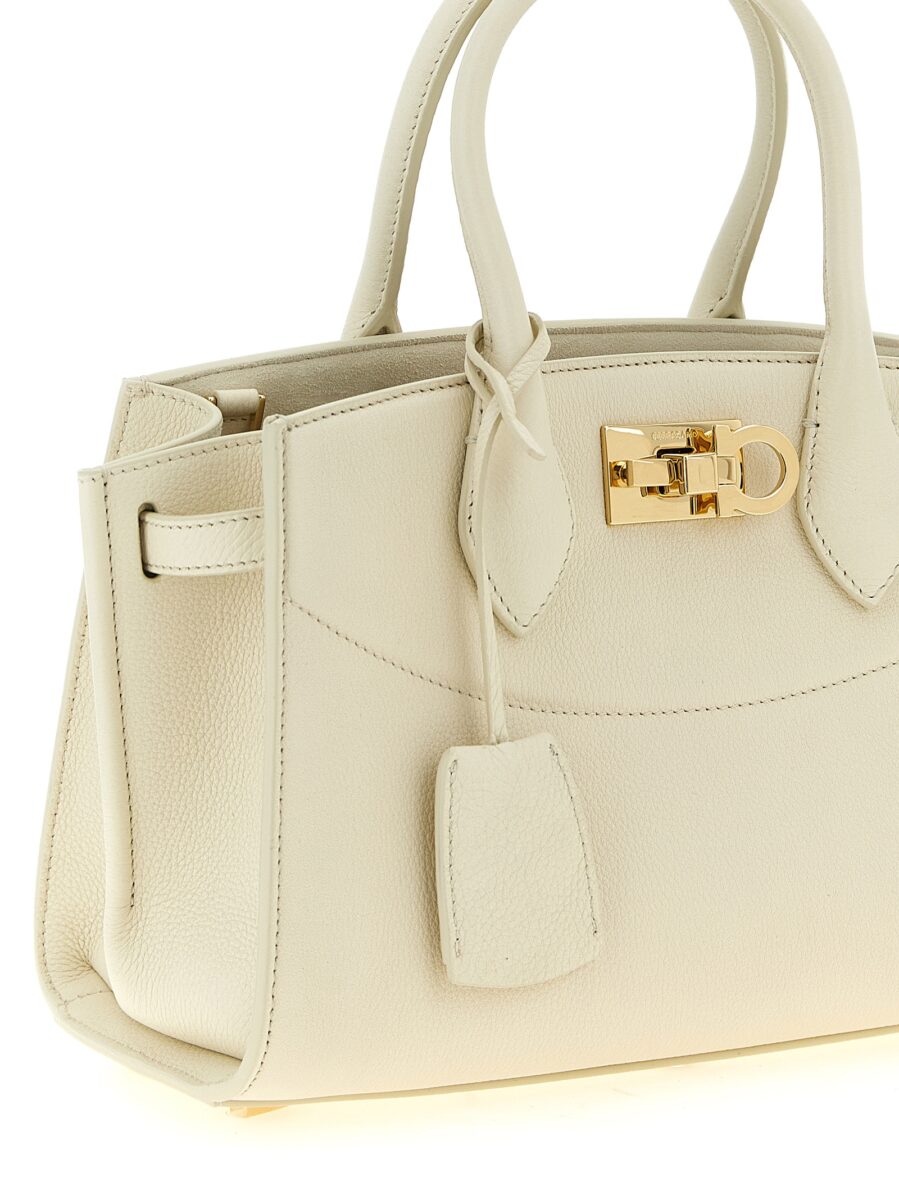 Ferragamo White Calfskin Handbag - Image 3