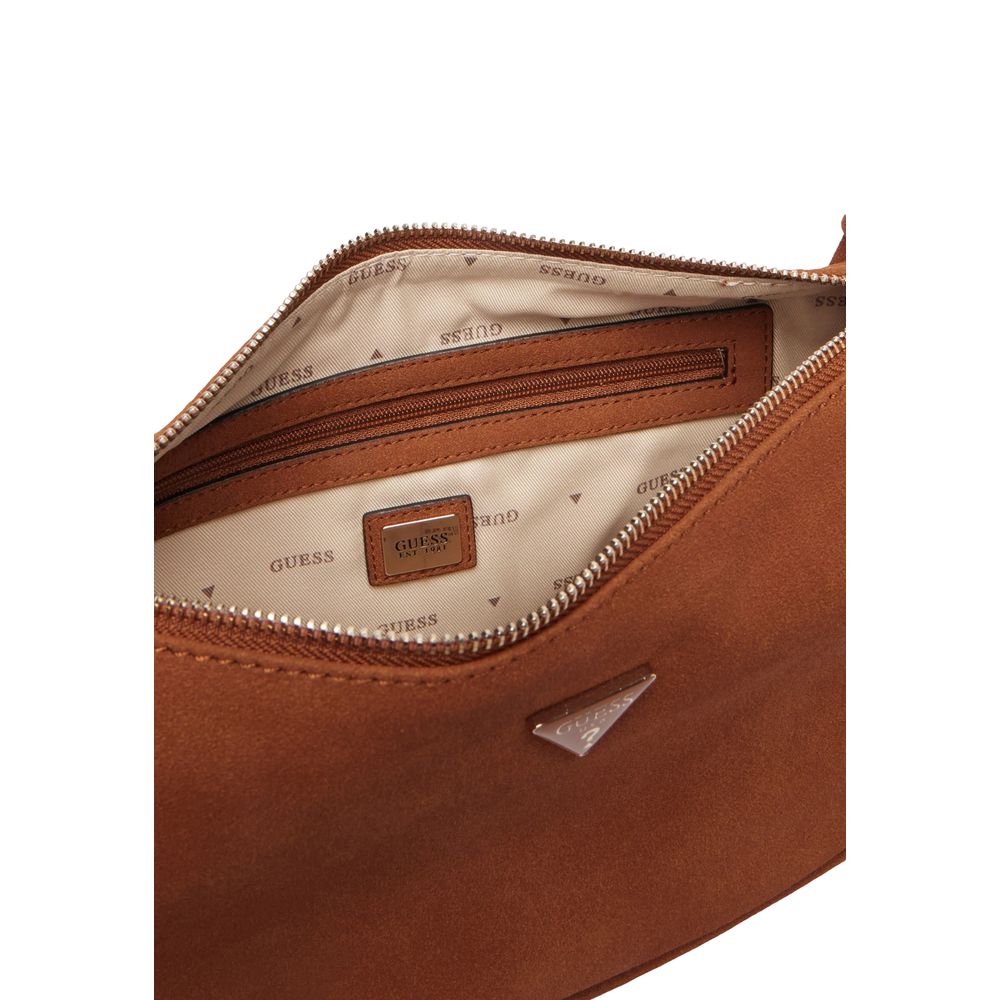Guess Brown Suede Leather Handbag - Image 4