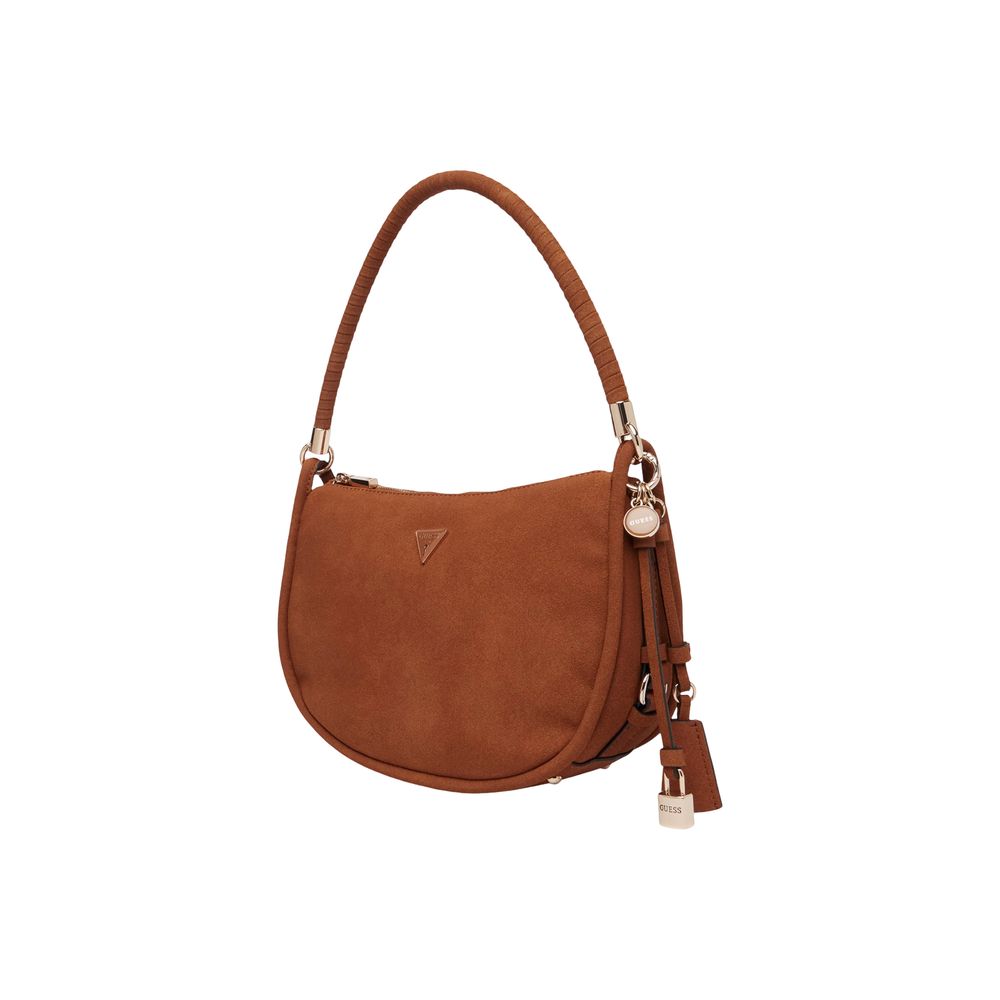 Guess Brown Suede Leather Handbag - Image 5
