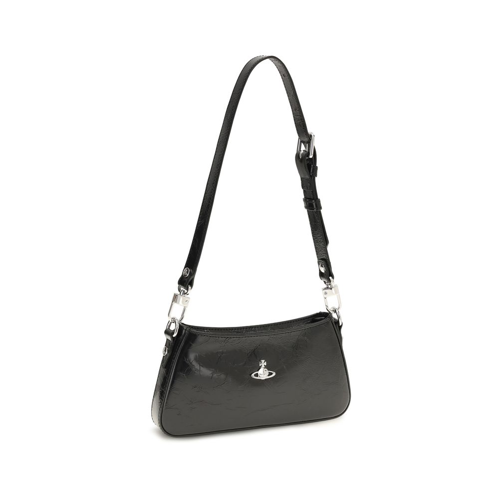 Vivienne Westwood Black Calf Leather Bos Taurus Shoulder Bag - Image 2