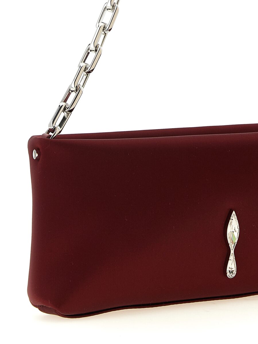 Christian Louboutin Bordeaux Elastane Clutch Bag - Image 3