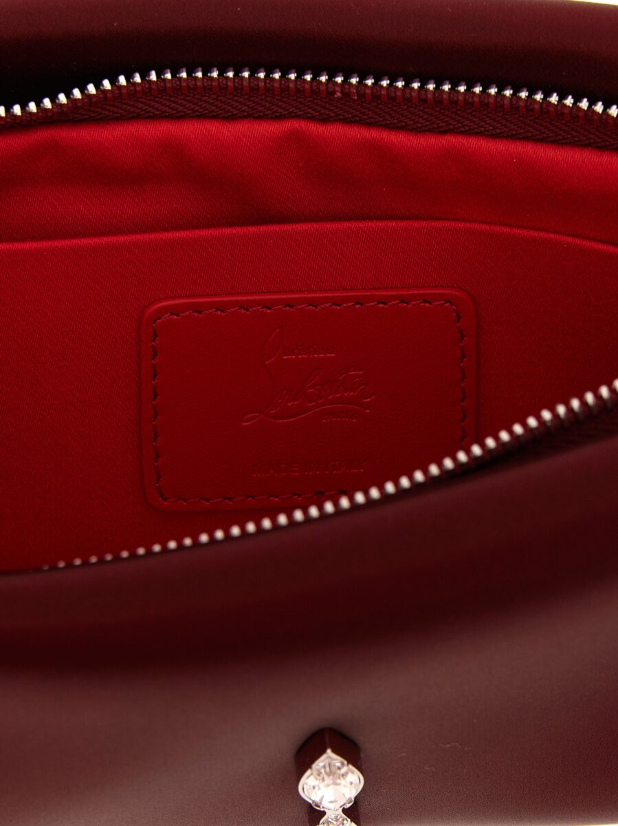 Christian Louboutin Bordeaux Elastane Clutch Bag - Image 4