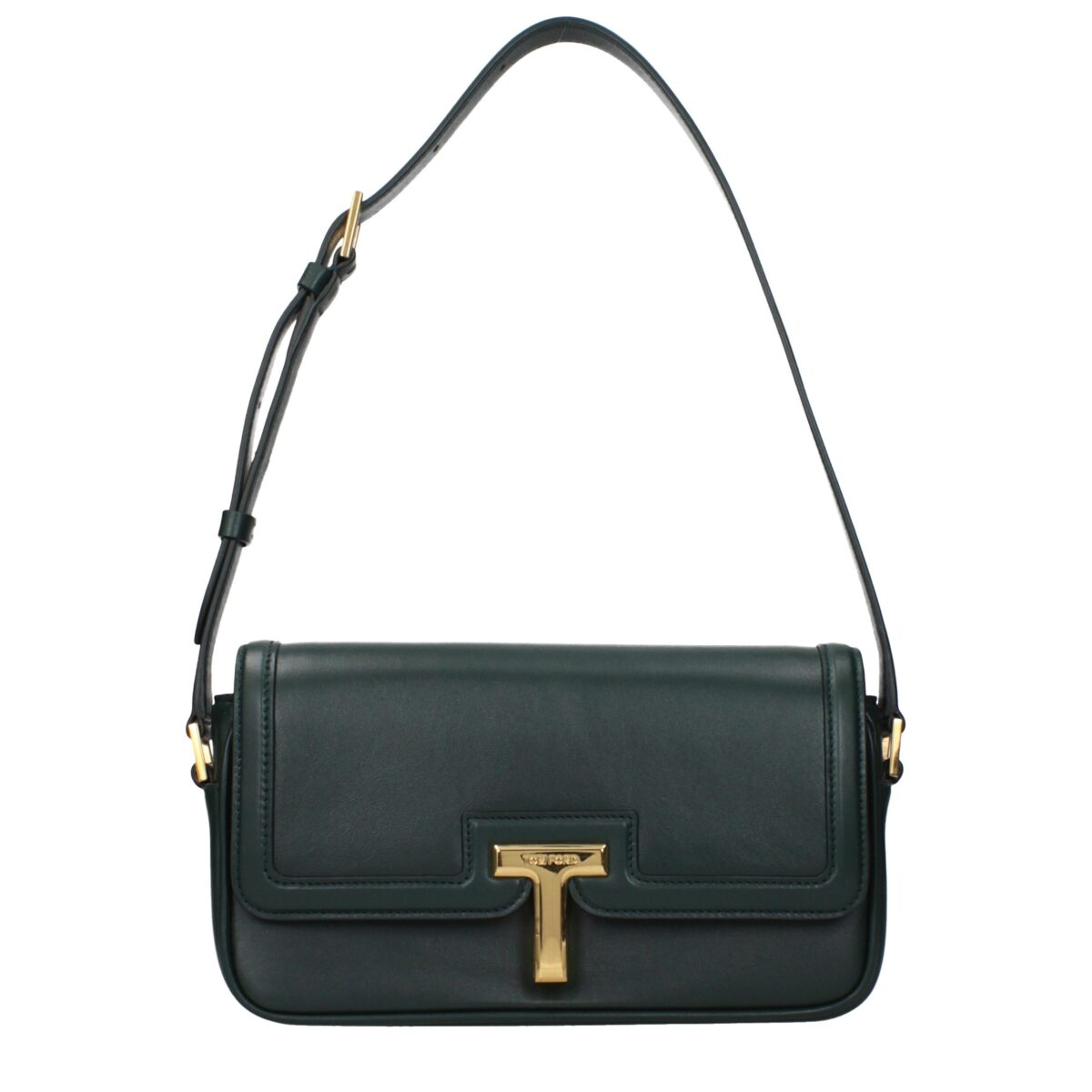 Tom Ford Green Leather Shoulder Bag