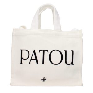 Patou White Cotton Handbag