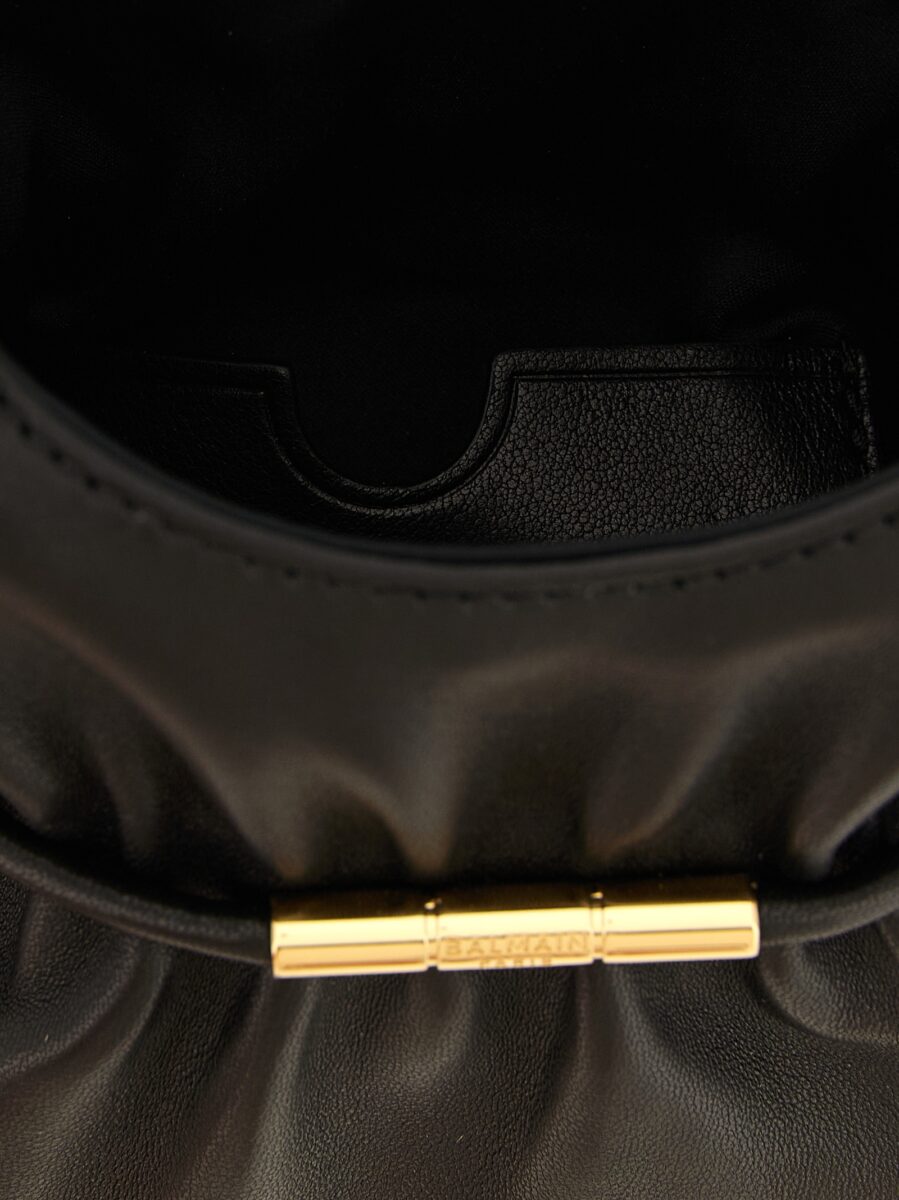 Balmain Black Lamb Leather Handbag - Image 4
