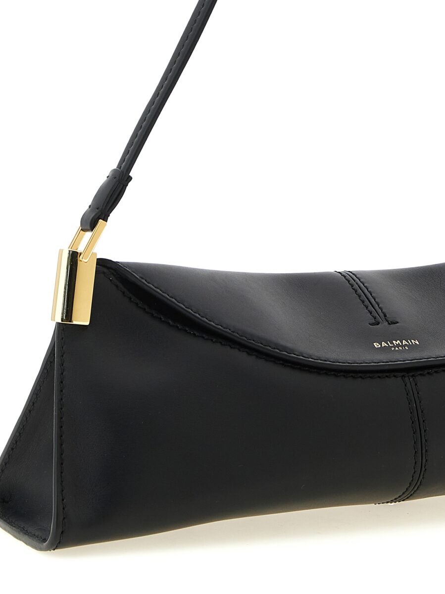 Balmain Black Calfskin Shoulder Bag - Image 3